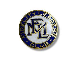 Vintage Fidelity Leaders Club Screwback Pin .6" Diameter